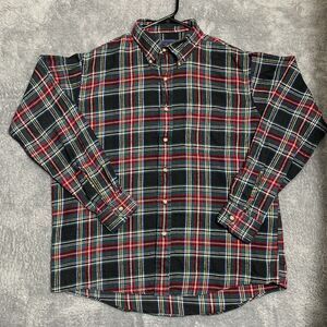 Vintage The Arrow Company Men's Large Multicolor Plaid Flannel Shirt Long Sleeve